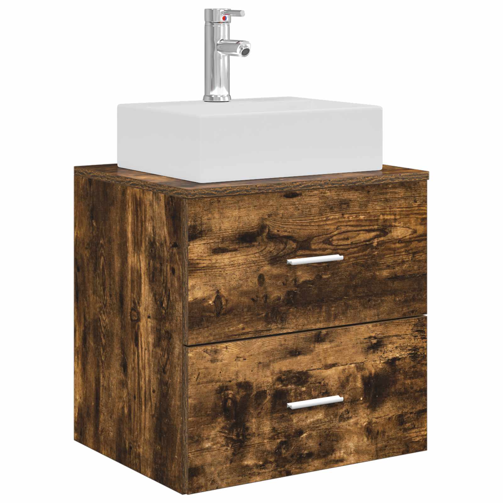 Mobile Lavabo da Parete Rovere Fumo 49,5 x 41 x 62,5 cm | homemem39