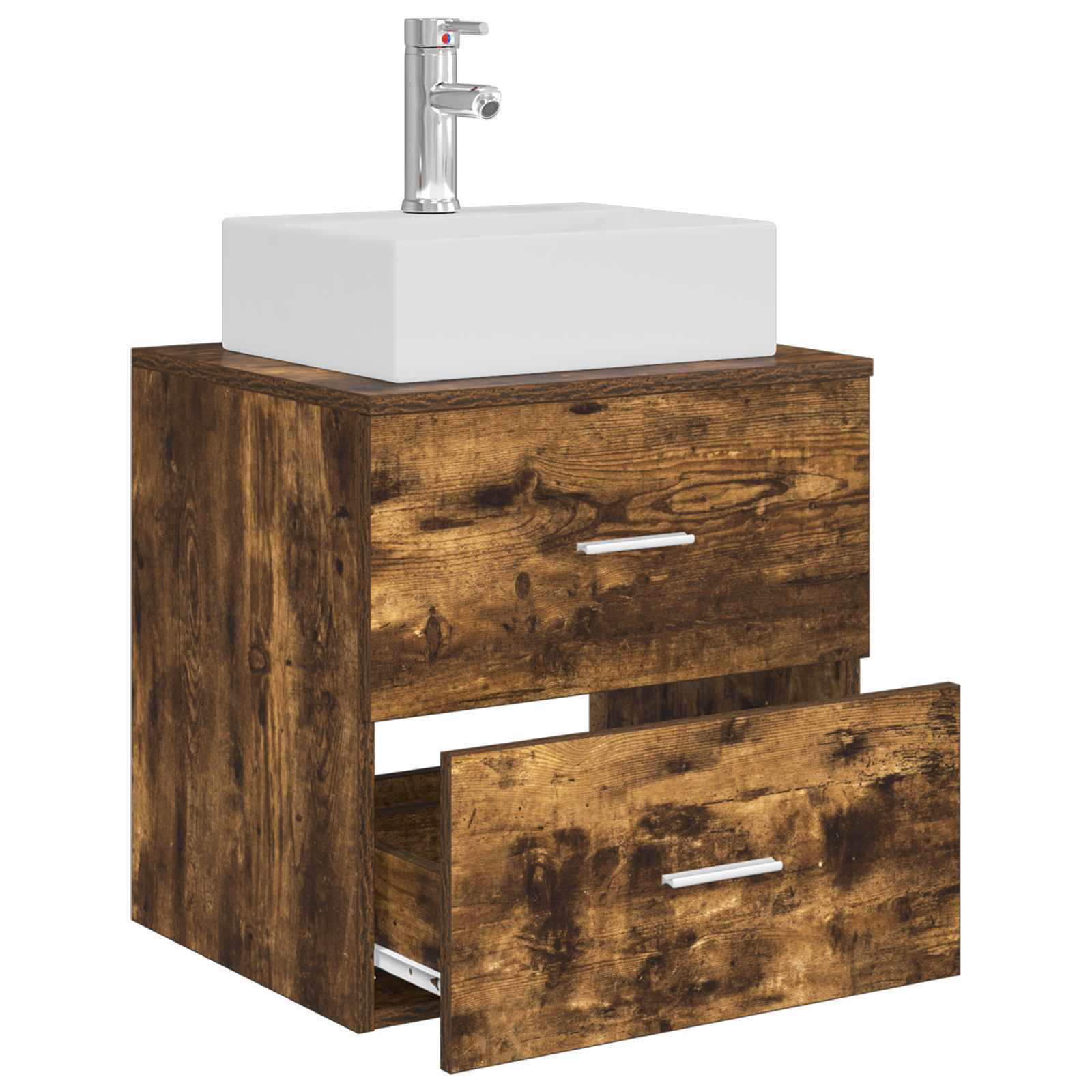 Mobile Lavabo da Parete Rovere Fumo 49,5 x 41 x 62,5 cm | homemem39
