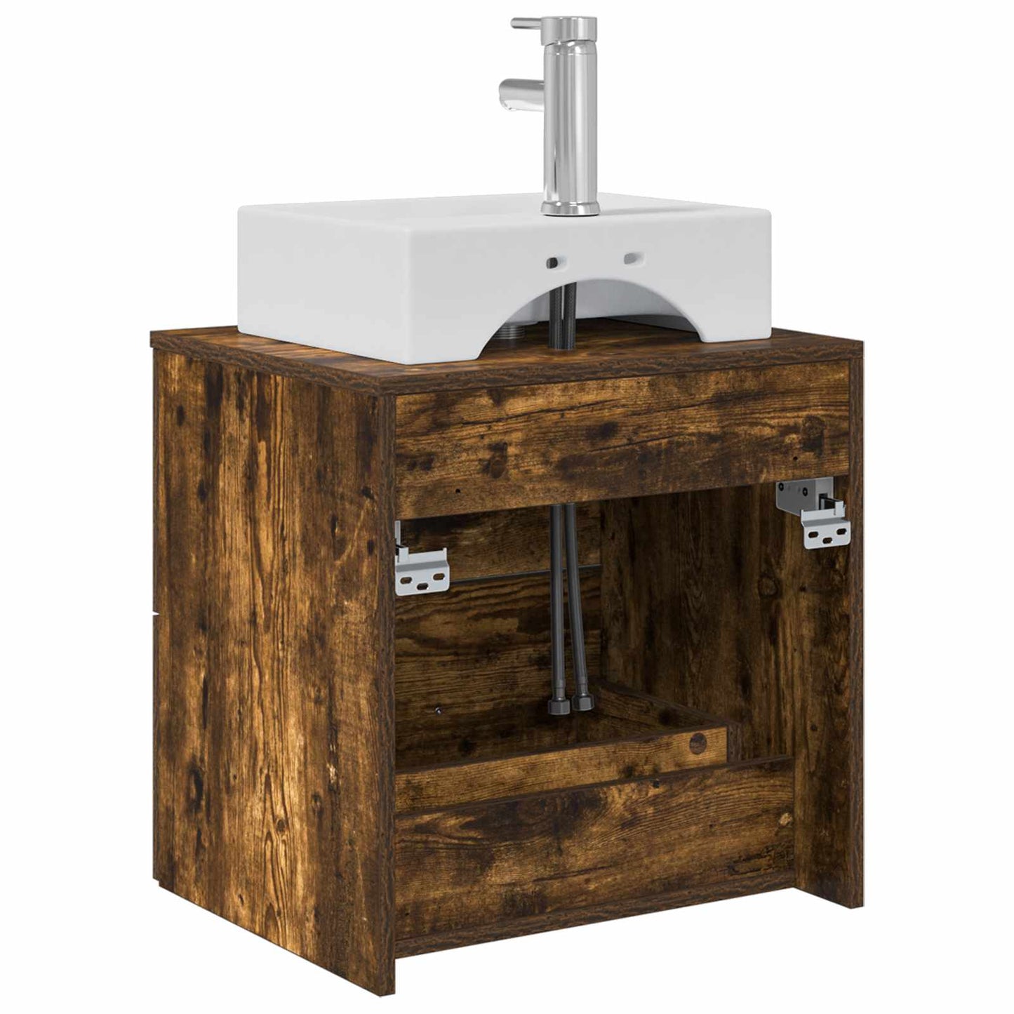 Mobile Lavabo da Parete Rovere Fumo 49,5 x 41 x 62,5 cm | homemem39