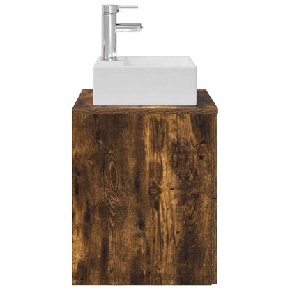Mobile Lavabo da Parete Rovere Fumo 49,5 x 41 x 62,5 cm | homemem39