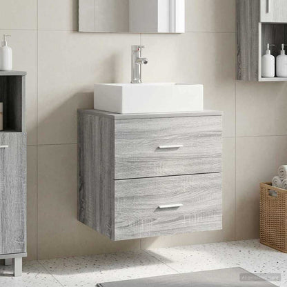 Mobile Lavabo da Parete Sonoma grigio 49,5 x 41 x 62,5 cm