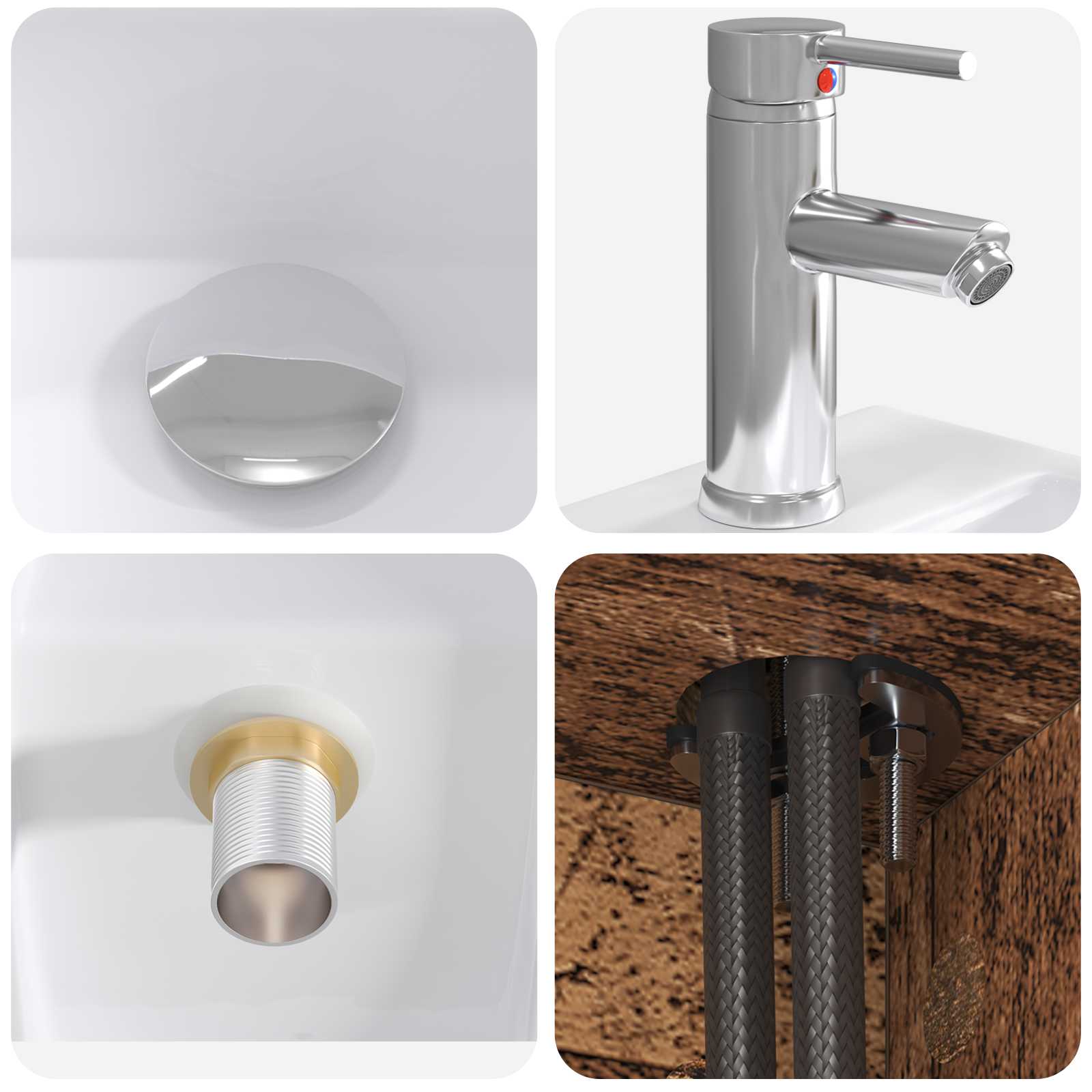 Mobile Lavabo da Parete Legno antico 49,5 x 41 x 62,5 cm | homemem39