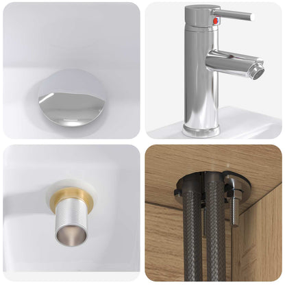 Mobile Lavabo da Parete Rovere Artigianale 49,5 x 41 x 62,5 cm