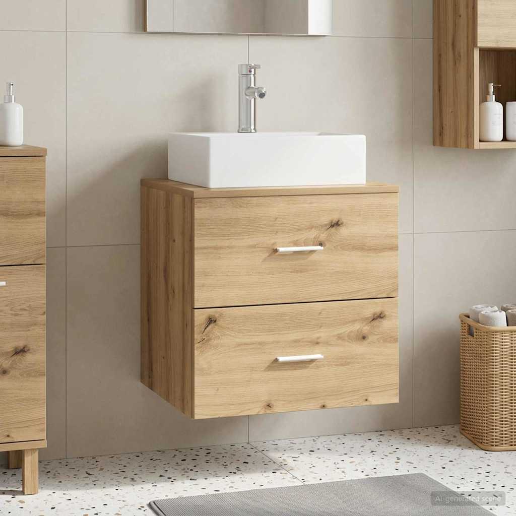 Mobile Lavabo da Parete Rovere Artigianale 49,5 x 41 x 62,5 cm
