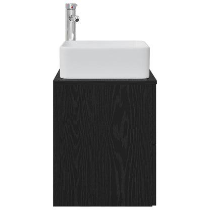 Mobile Lavabo da Parete Rovere Nero 53 x 34,5 x 63 cm | homemem39