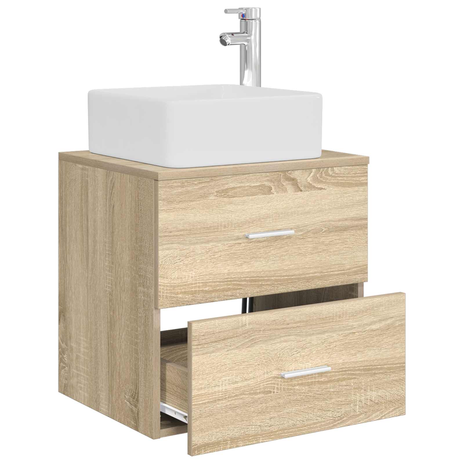 Mobile Lavabo da Parete Rovere Sonoma 53 x 34,5 x 63 cm | homemem39