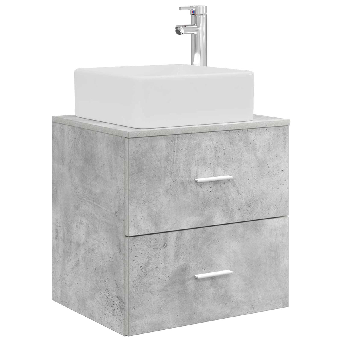 Mobile Lavabo da Parete Grigio Cemento 53 x 34,5 x 63 cm | homemem39