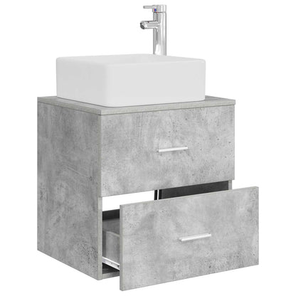 Mobile Lavabo da Parete Grigio Cemento 53 x 34,5 x 63 cm | homemem39