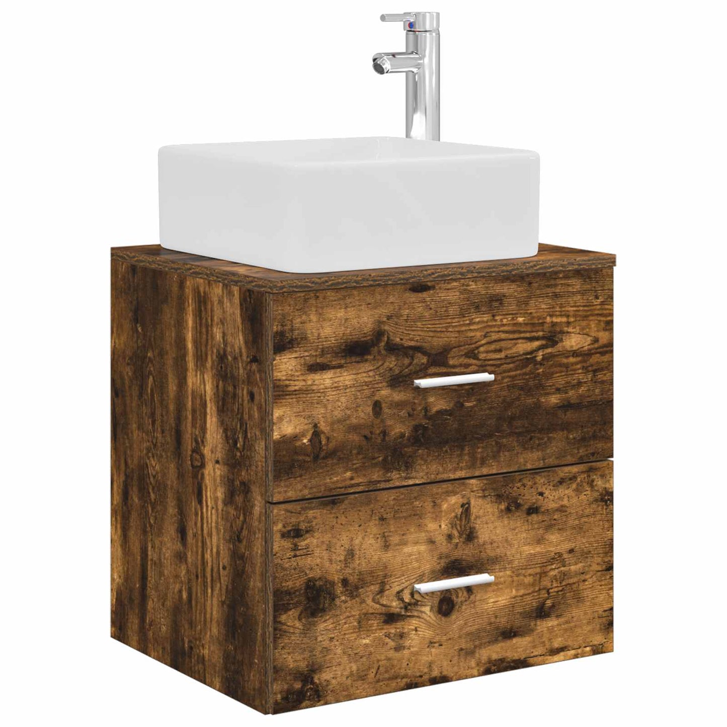 Mobile Lavabo da Parete Rovere Fumo 53 x 34,5 x 63 cm | homemem39