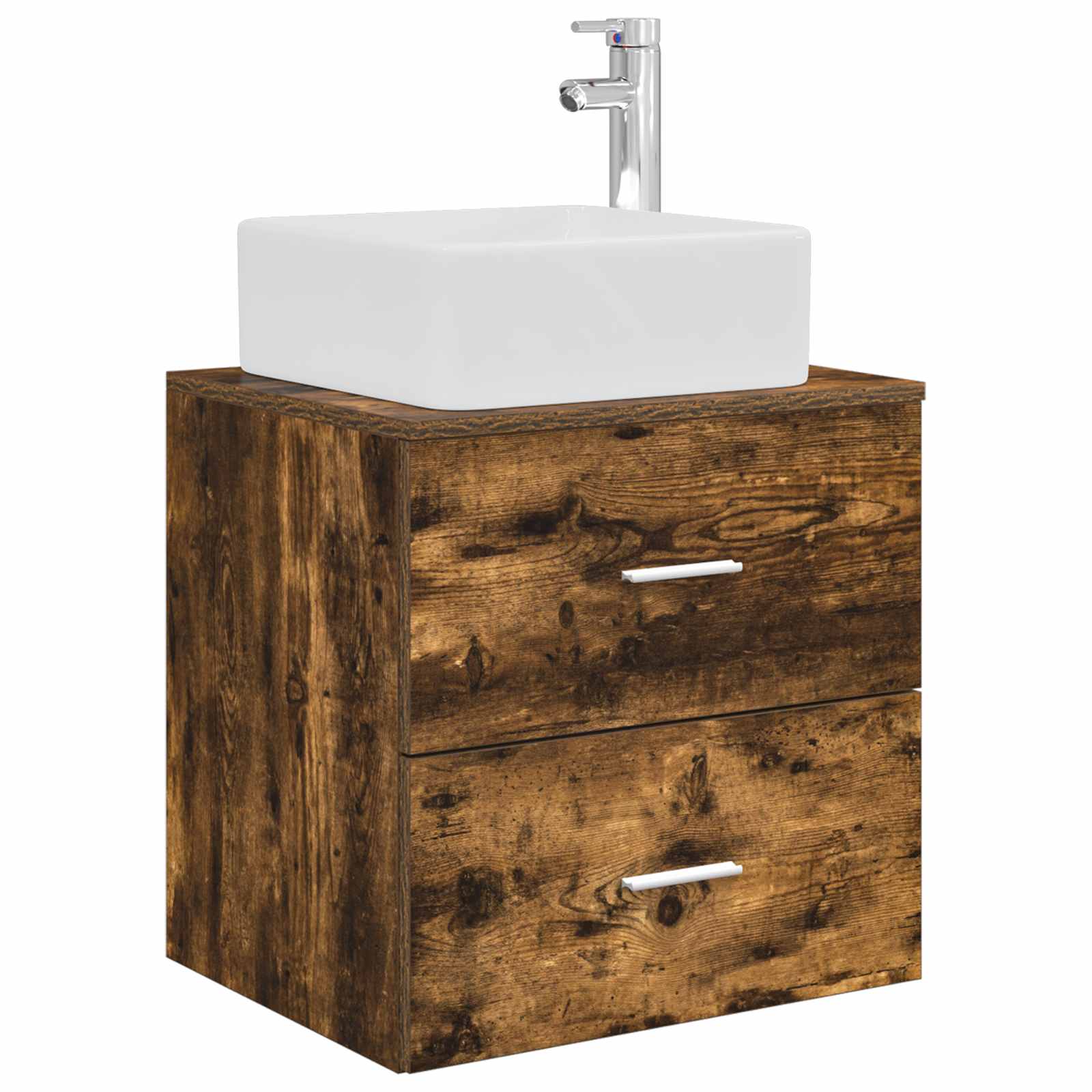 Mobile Lavabo da Parete Rovere Fumo 53 x 34,5 x 63 cm | homemem39
