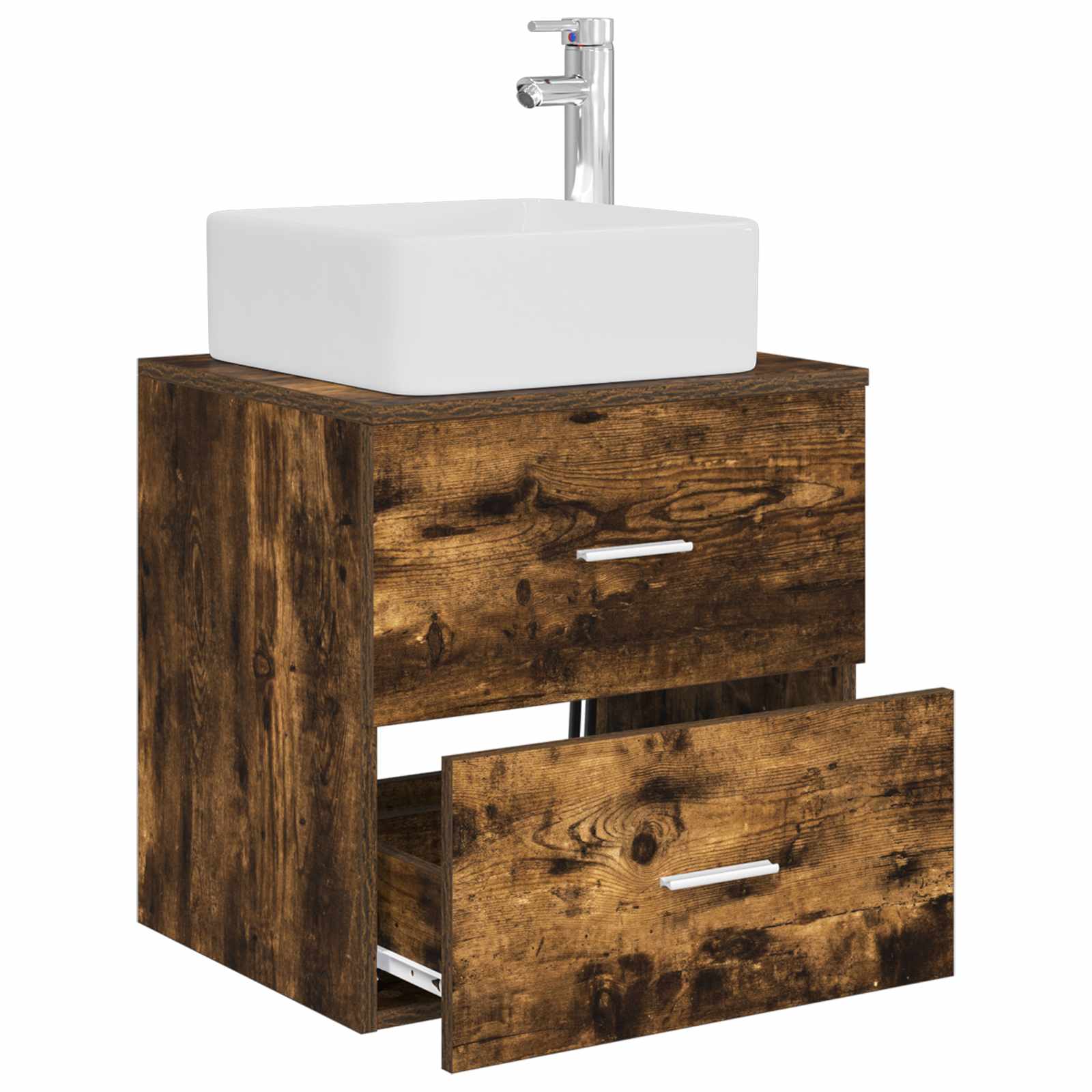 Mobile Lavabo da Parete Rovere Fumo 53 x 34,5 x 63 cm | homemem39