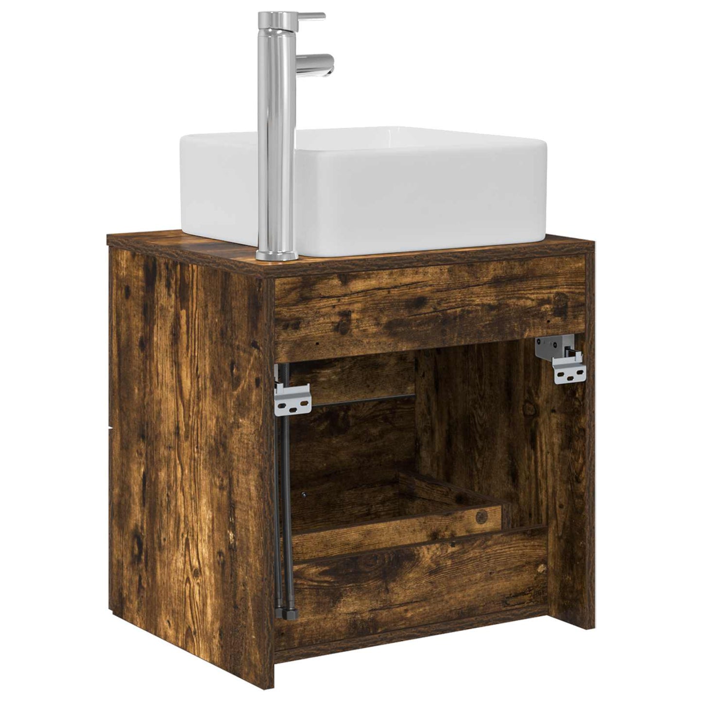 Mobile Lavabo da Parete Rovere Fumo 53 x 34,5 x 63 cm | homemem39