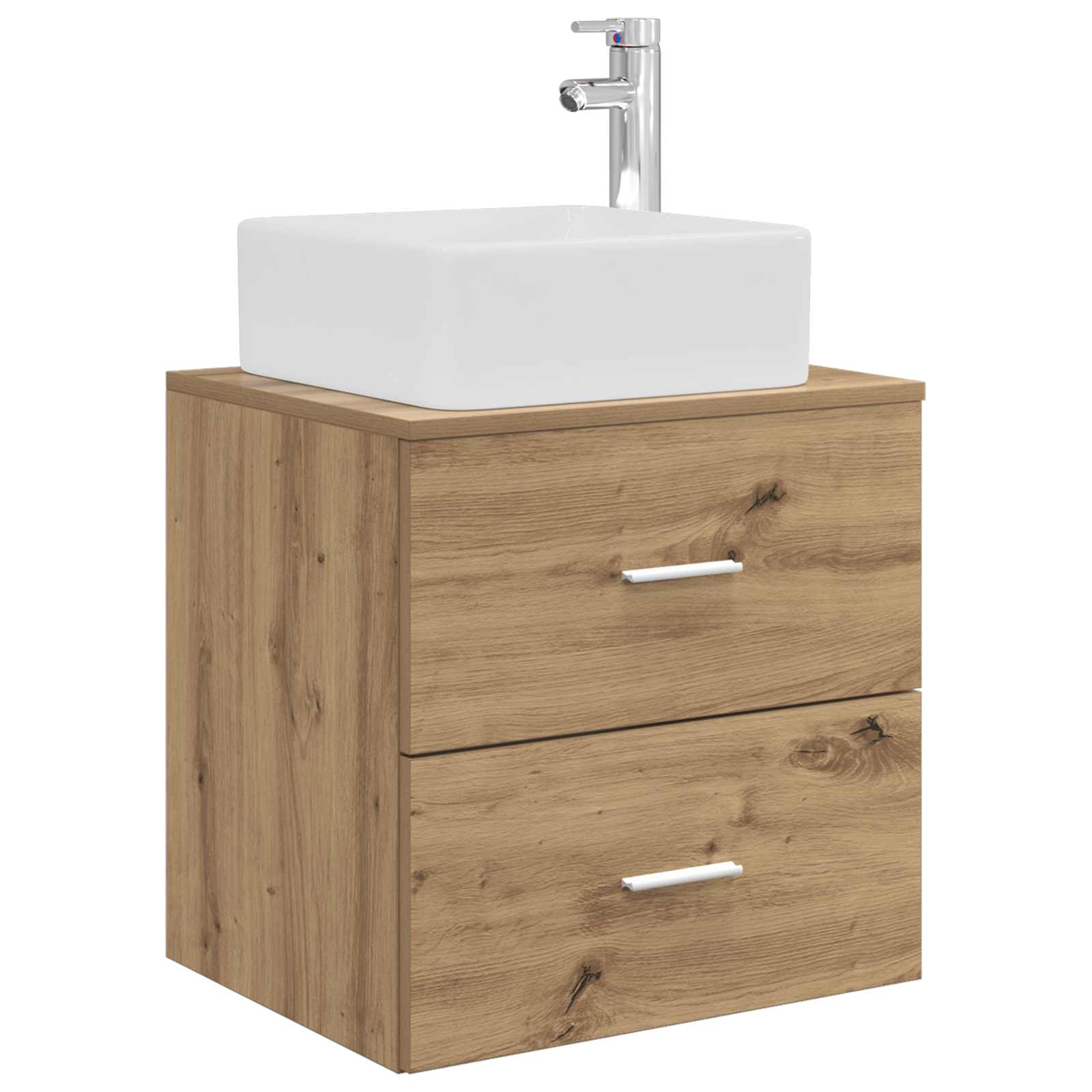 Mobile Lavabo da Parete Rovere Artigianale 53 x 34,5 x 63 cm | homemem39
