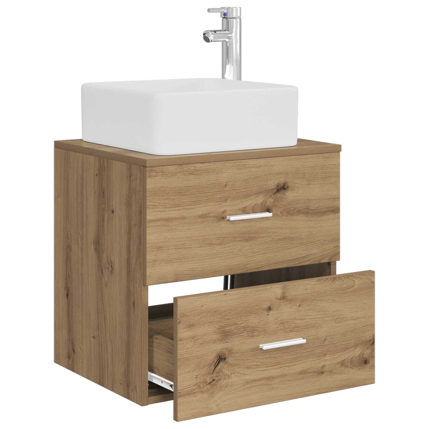 Mobile Lavabo da Parete Rovere Artigianale 53 x 34,5 x 63 cm | homemem39
