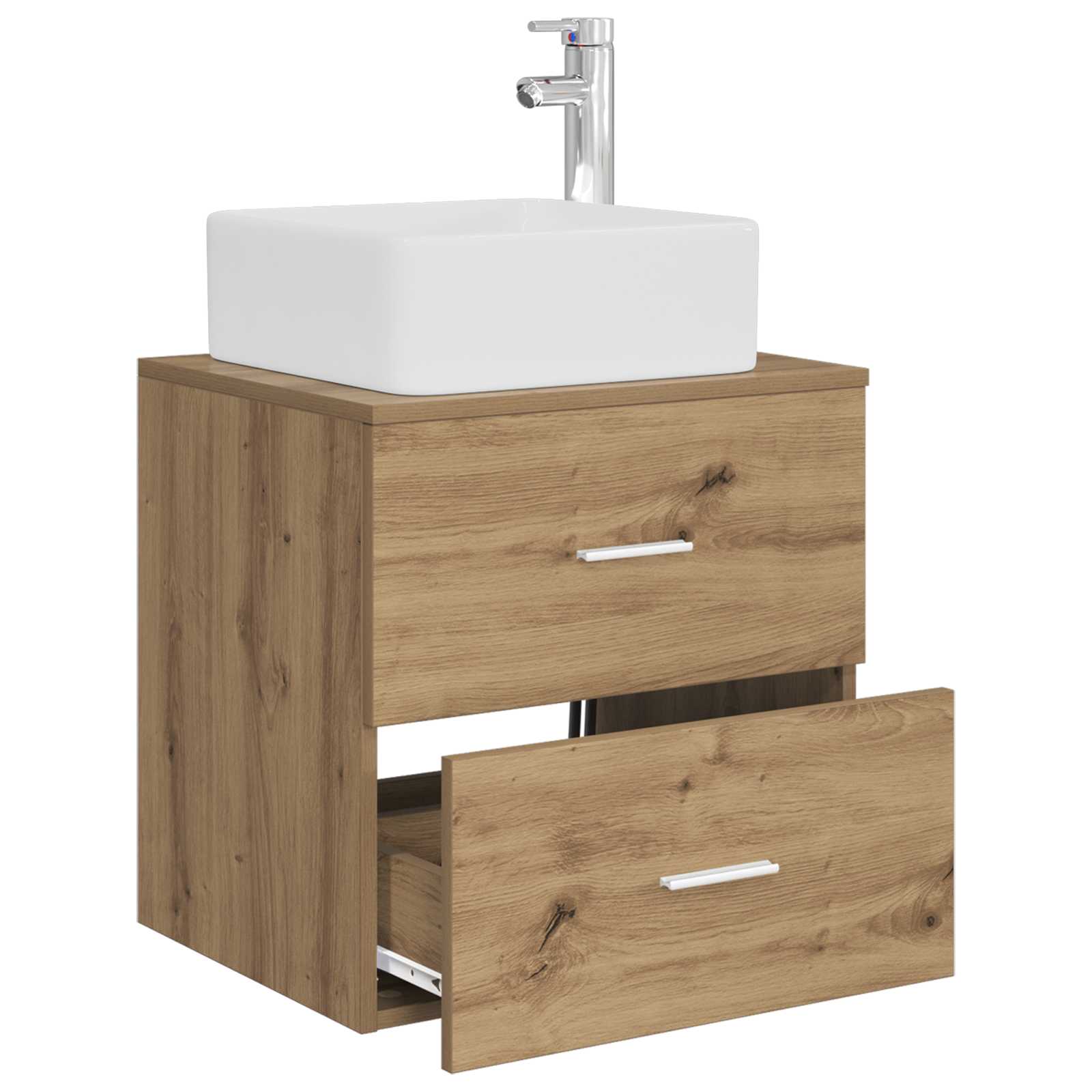Mobile Lavabo da Parete Rovere Artigianale 53 x 34,5 x 63 cm | homemem39