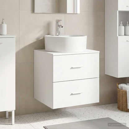 Mobile Lavabo da Parete Bianco 49,5 x 44,5 x 65 cm | homemem39