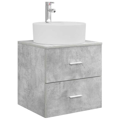 Mobile Lavabo da Parete Grigio Cemento 49,5 x 44,5 x 65 cm | homemem39