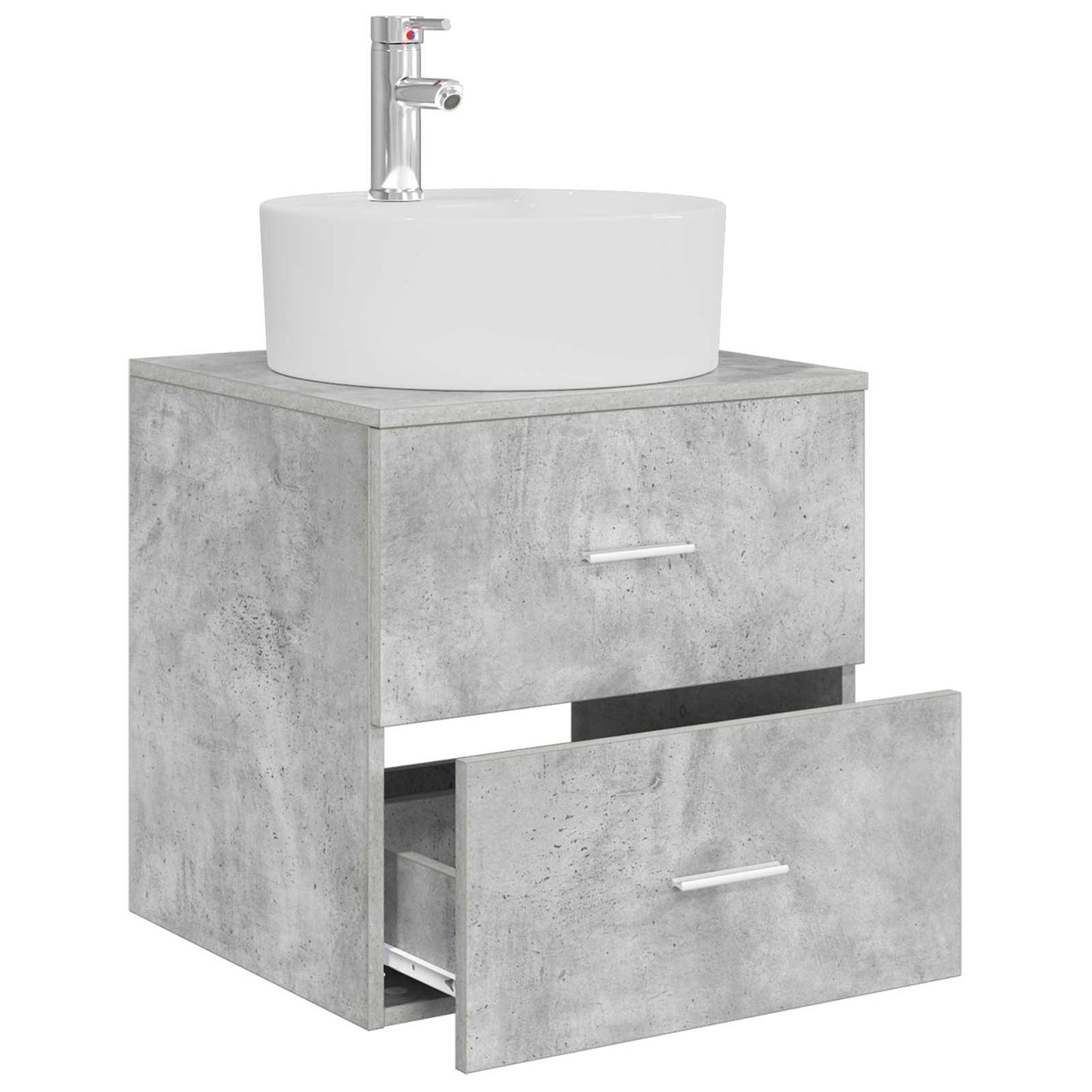 Mobile Lavabo da Parete Grigio Cemento 49,5 x 44,5 x 65 cm | homemem39