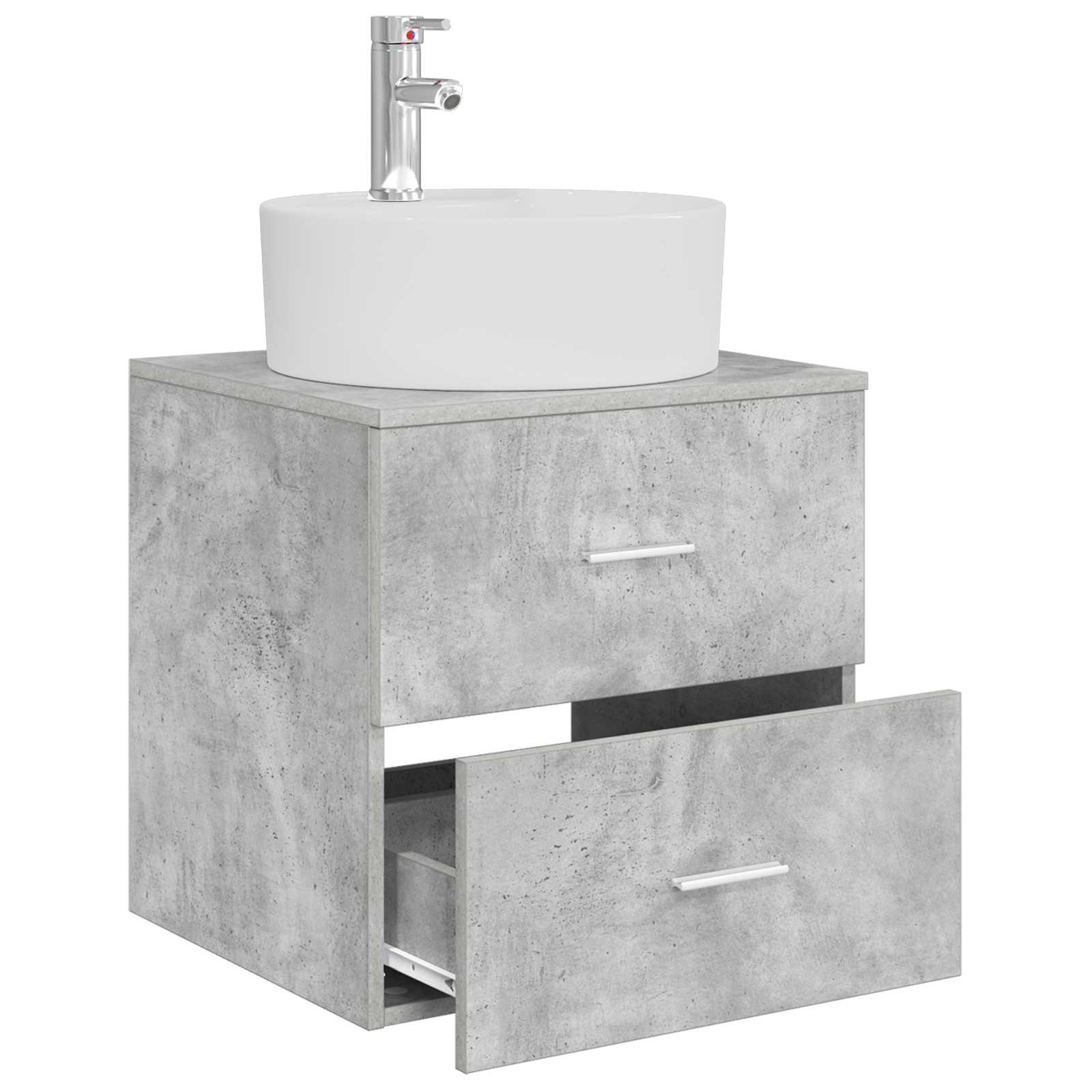 Mobile Lavabo da Parete Grigio Cemento 49,5 x 44,5 x 65 cm | homemem39
