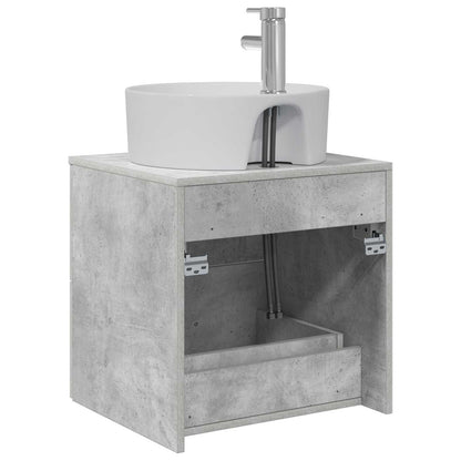 Mobile Lavabo da Parete Grigio Cemento 49,5 x 44,5 x 65 cm | homemem39
