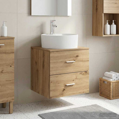 Mobile Lavabo da Parete Rovere Artigianale 49,5 x 44,5 x 65 cm | homemem39