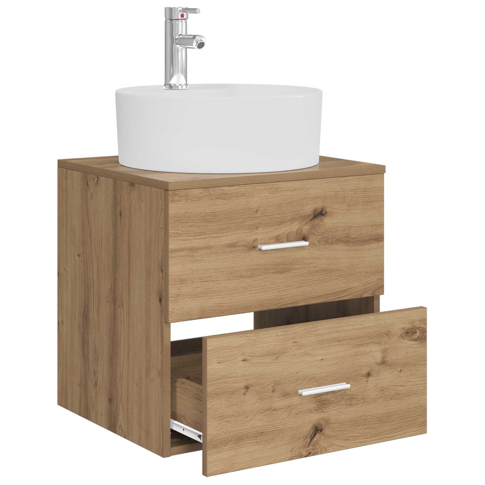 Mobile Lavabo da Parete Rovere Artigianale 49,5 x 44,5 x 65 cm | homemem39