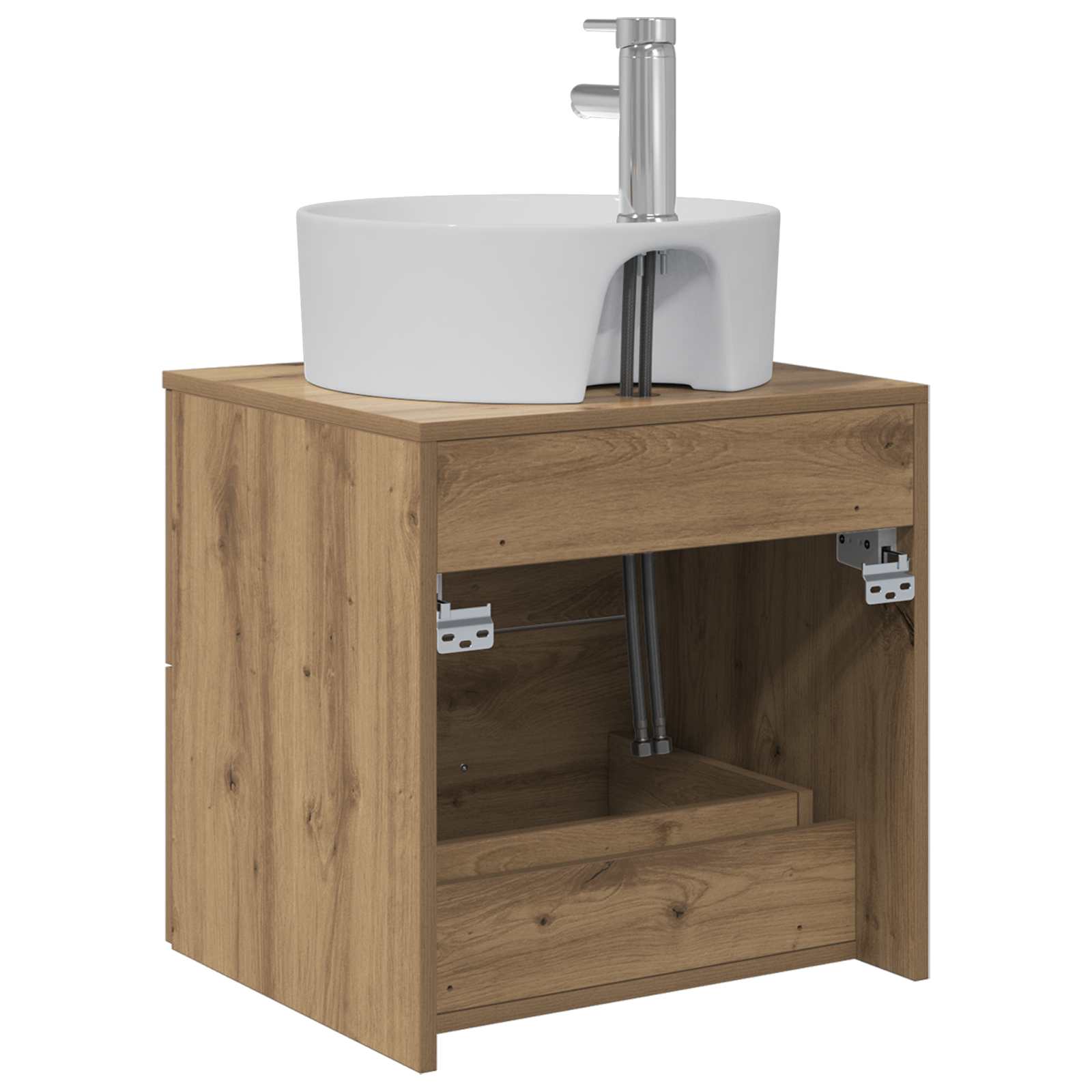 Mobile Lavabo da Parete Rovere Artigianale 49,5 x 44,5 x 65 cm | homemem39