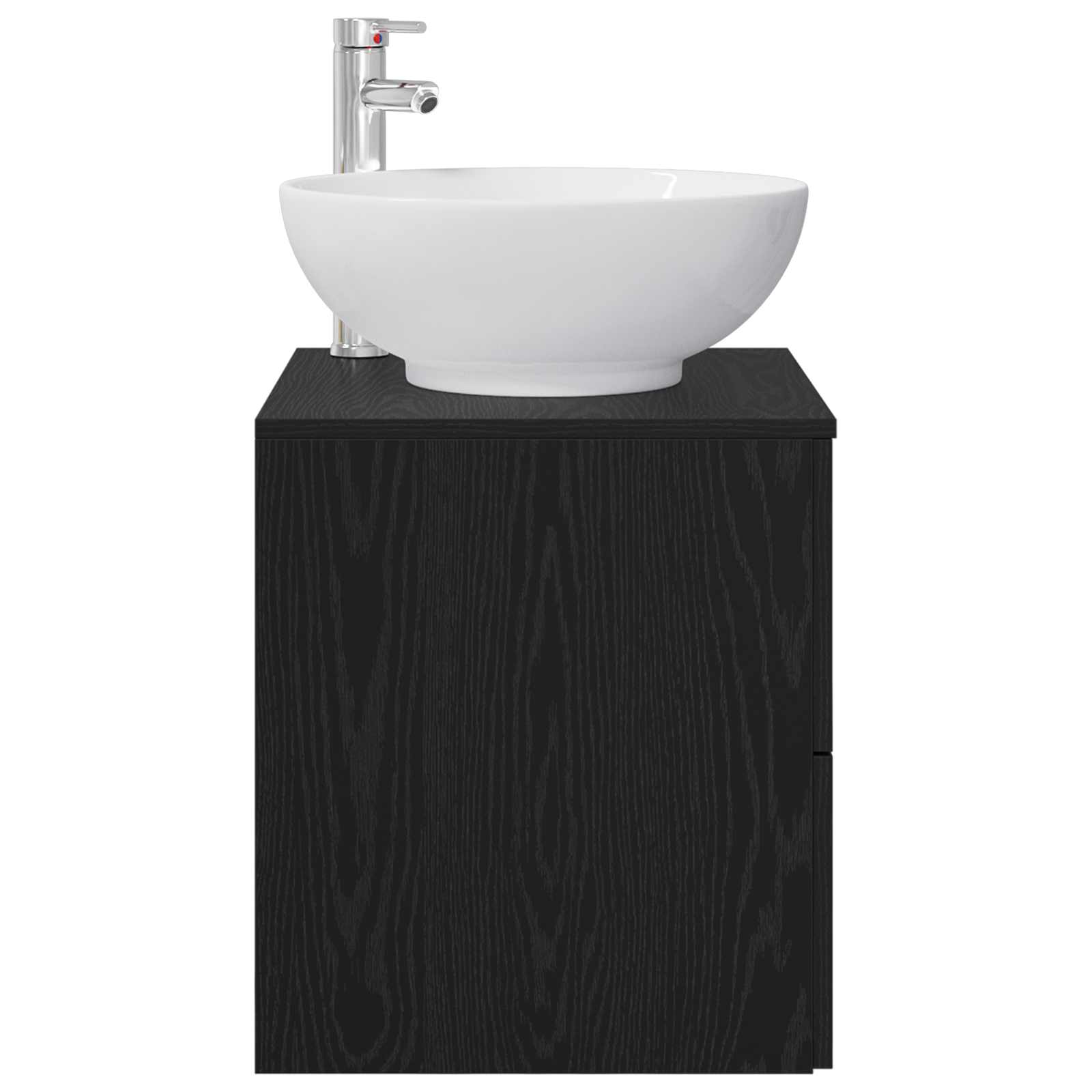 Mobile Lavabo da Parete Rovere Nero 49,5 x 44,5 x 66,5 cm | homemem39