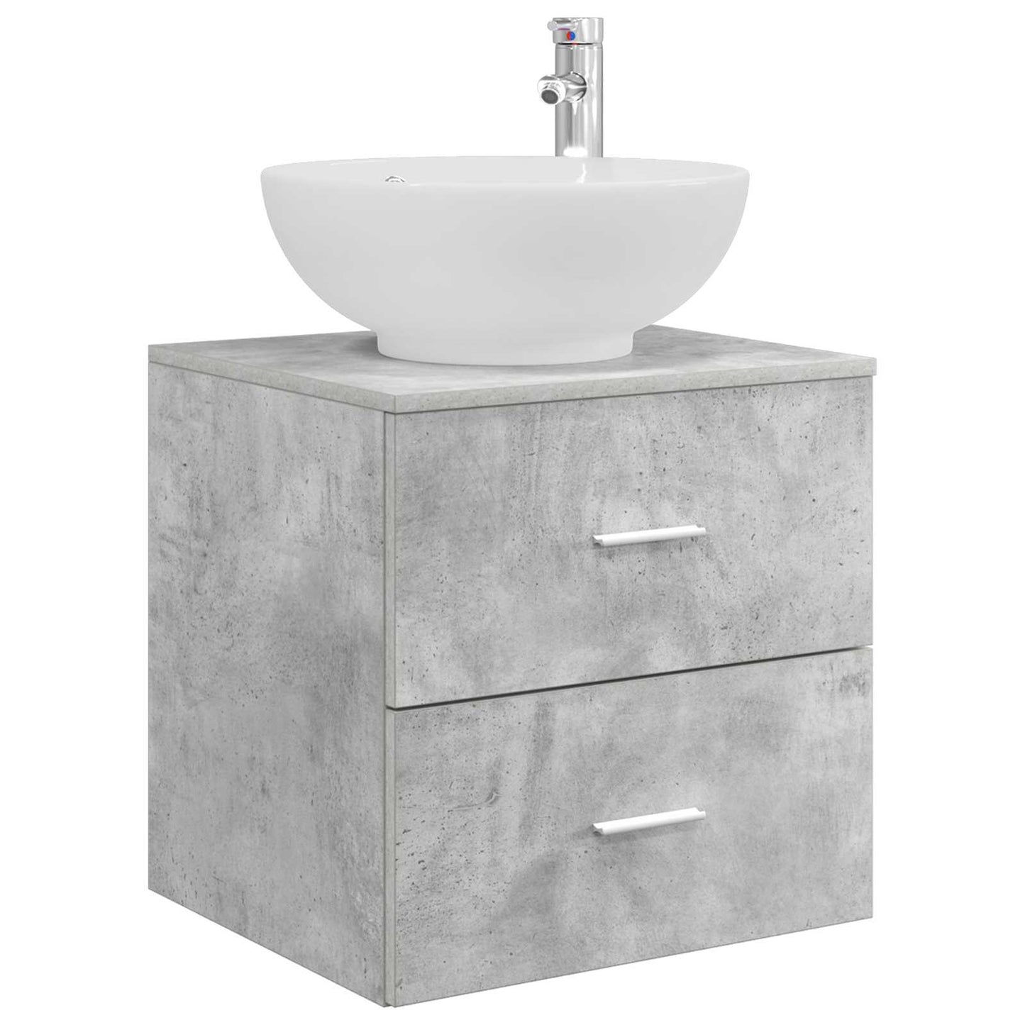 Mobile Lavabo da Parete Grigio Cemento 49,5 x 44,5 x 66,5 cm | homemem39