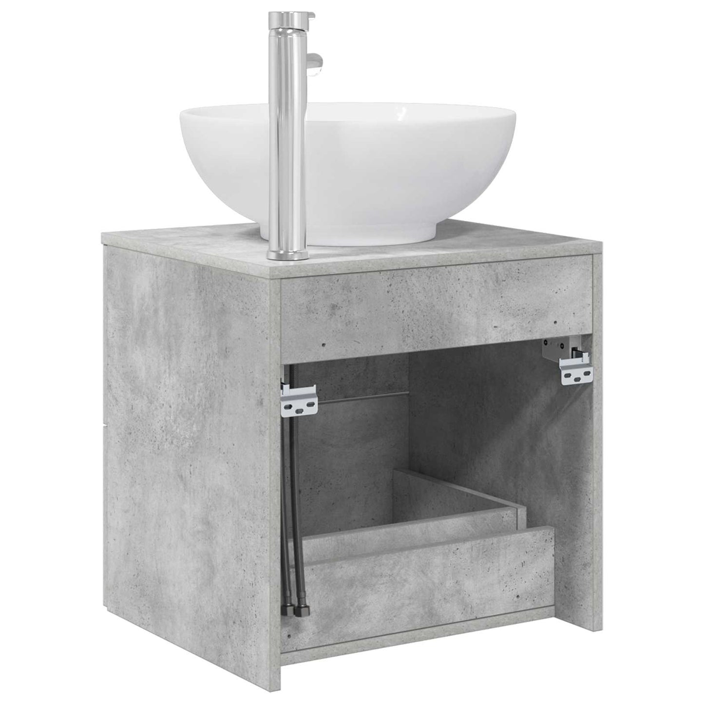 Mobile Lavabo da Parete Grigio Cemento 49,5 x 44,5 x 66,5 cm | homemem39