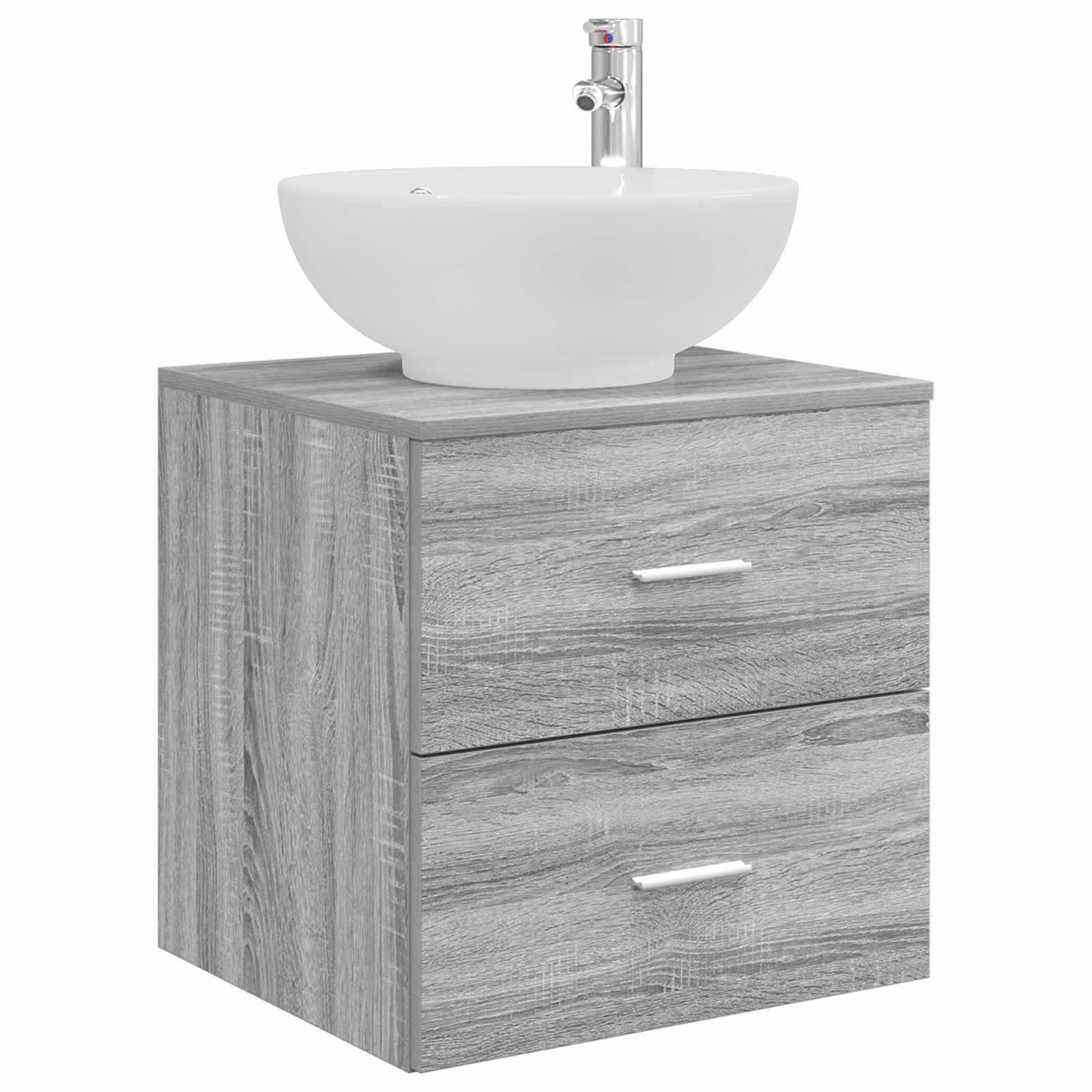 Mobile Lavabo da Parete Sonoma grigio 49,5 x 44,5 x 66,5 cm | homemem39