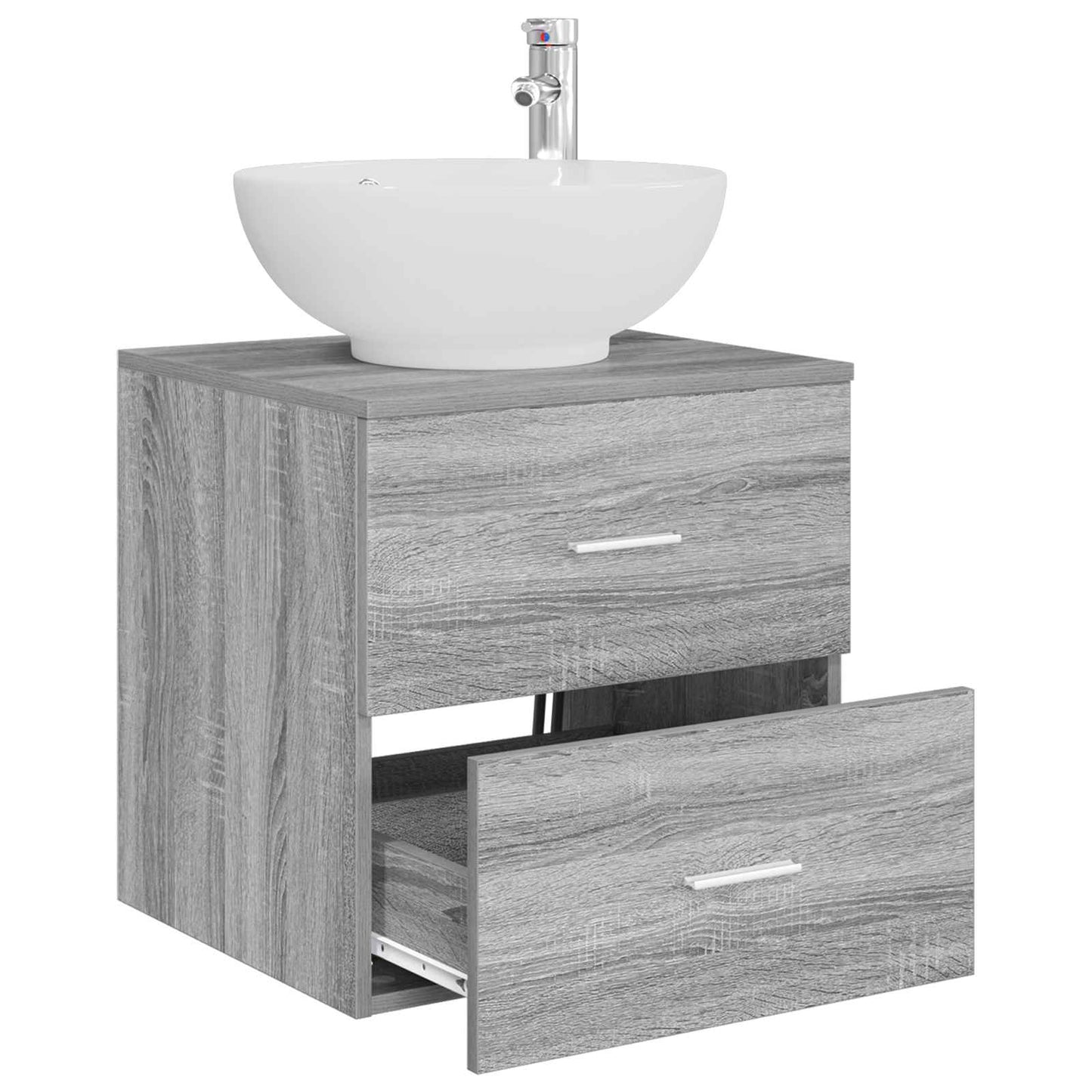 Mobile Lavabo da Parete Sonoma grigio 49,5 x 44,5 x 66,5 cm | homemem39