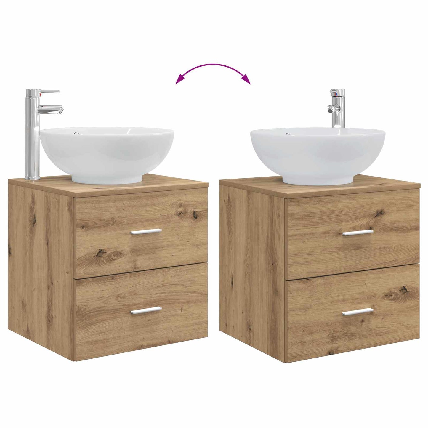 Mobile Lavabo da Parete Rovere Artigianale | homemem39