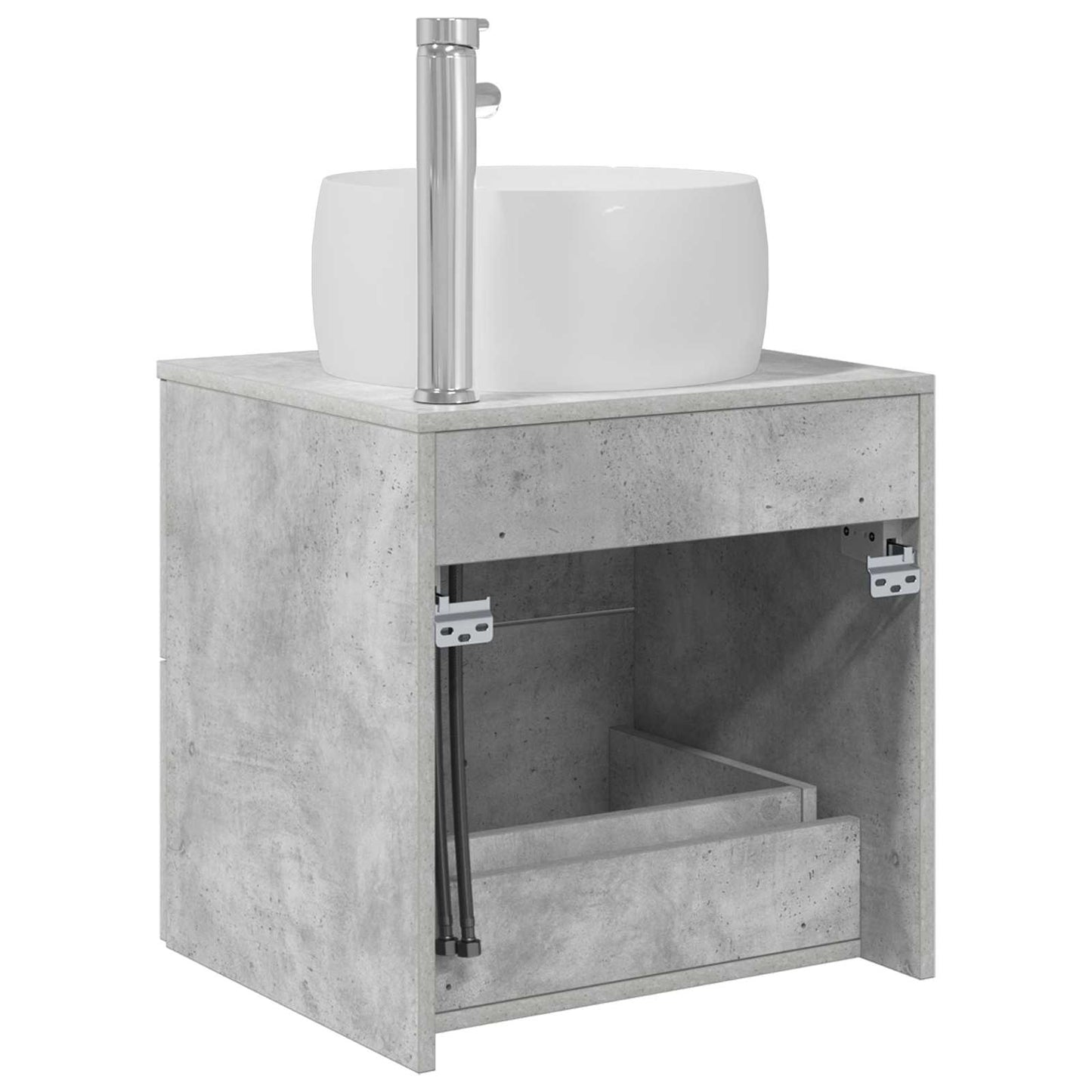 Mobile Lavabo da Parete Grigio Cemento 49,5 x 44,5 x 66 cm | homemem39