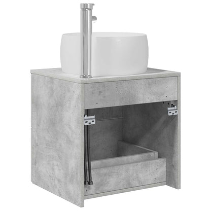 Mobile Lavabo da Parete Grigio Cemento 49,5 x 44,5 x 66 cm | homemem39