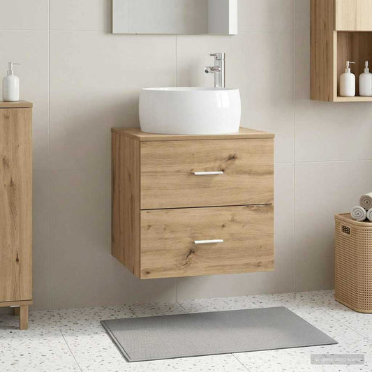 Mobile Lavabo da Parete Rovere Artigianale 49,5 x 44,5 x 66 cm | homemem39