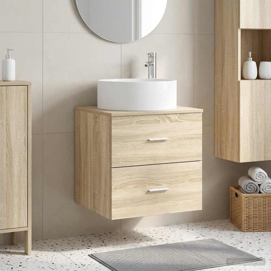 Mobile Lavabo da Parete Rovere Sonoma 49,5 x 44,5 x 65,5 cm | homemem39