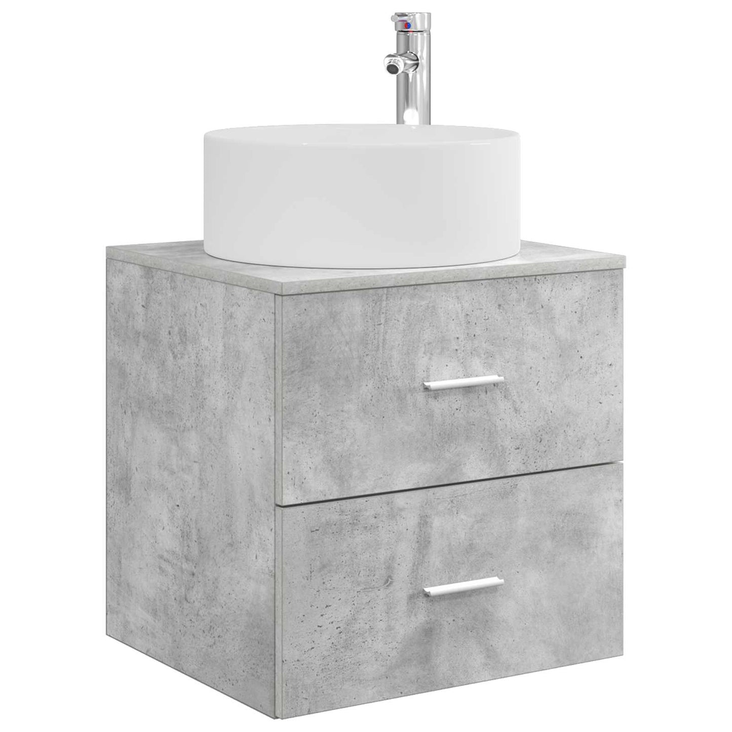 Mobile Lavabo da Parete Grigio Cemento 49,5 x 44,5 x 65,5 cm | homemem39