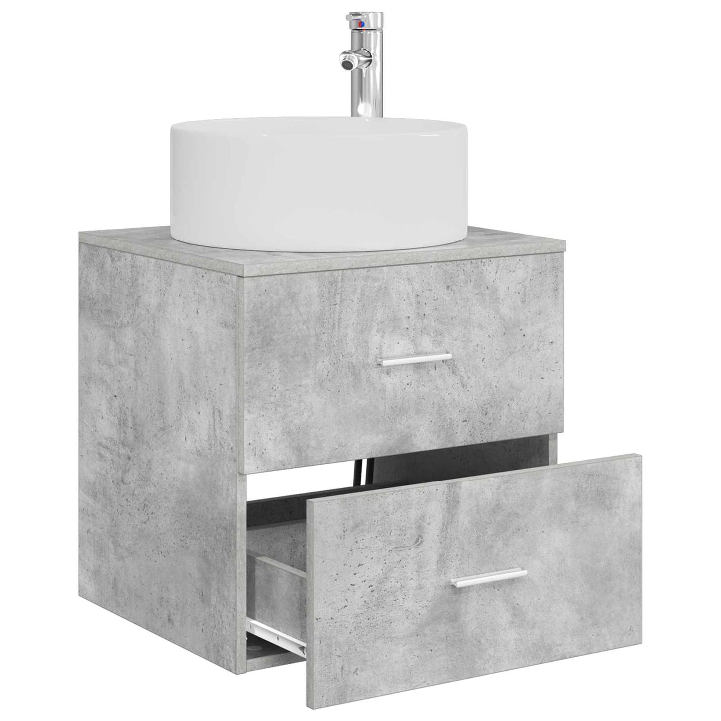 Mobile Lavabo da Parete Grigio Cemento 49,5 x 44,5 x 65,5 cm | homemem39