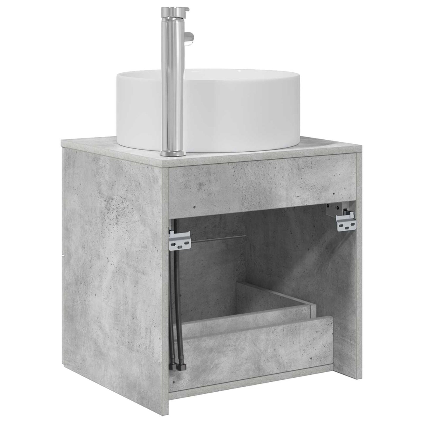 Mobile Lavabo da Parete Grigio Cemento 49,5 x 44,5 x 65,5 cm | homemem39