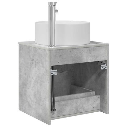 Mobile Lavabo da Parete Grigio Cemento 49,5 x 44,5 x 65,5 cm | homemem39