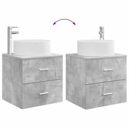Mobile Lavabo da Parete Grigio Cemento 49,5 x 44,5 x 65,5 cm | homemem39