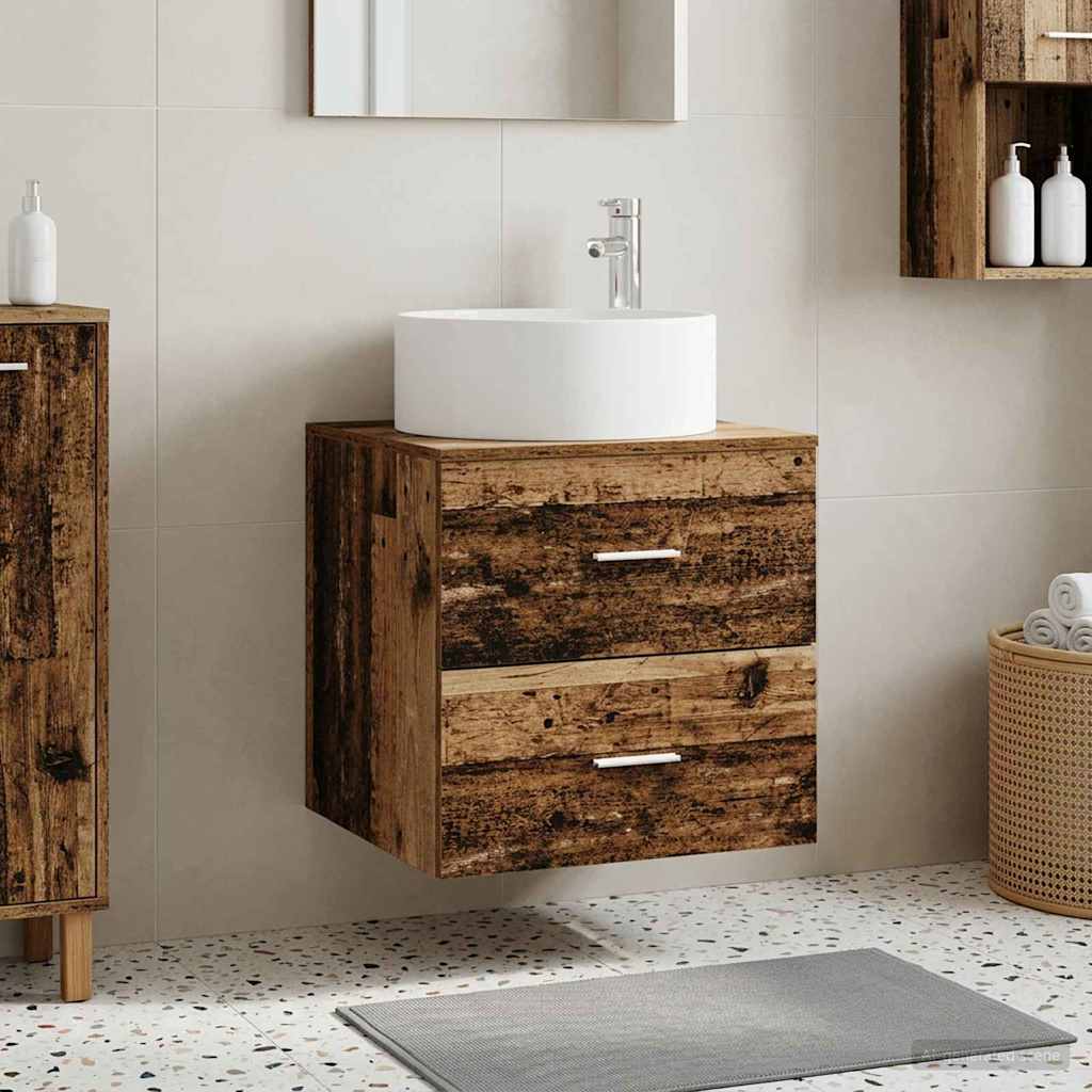 Mobile Lavabo da Parete Legno antico 49,5 x 44,5 x 65,5 cm