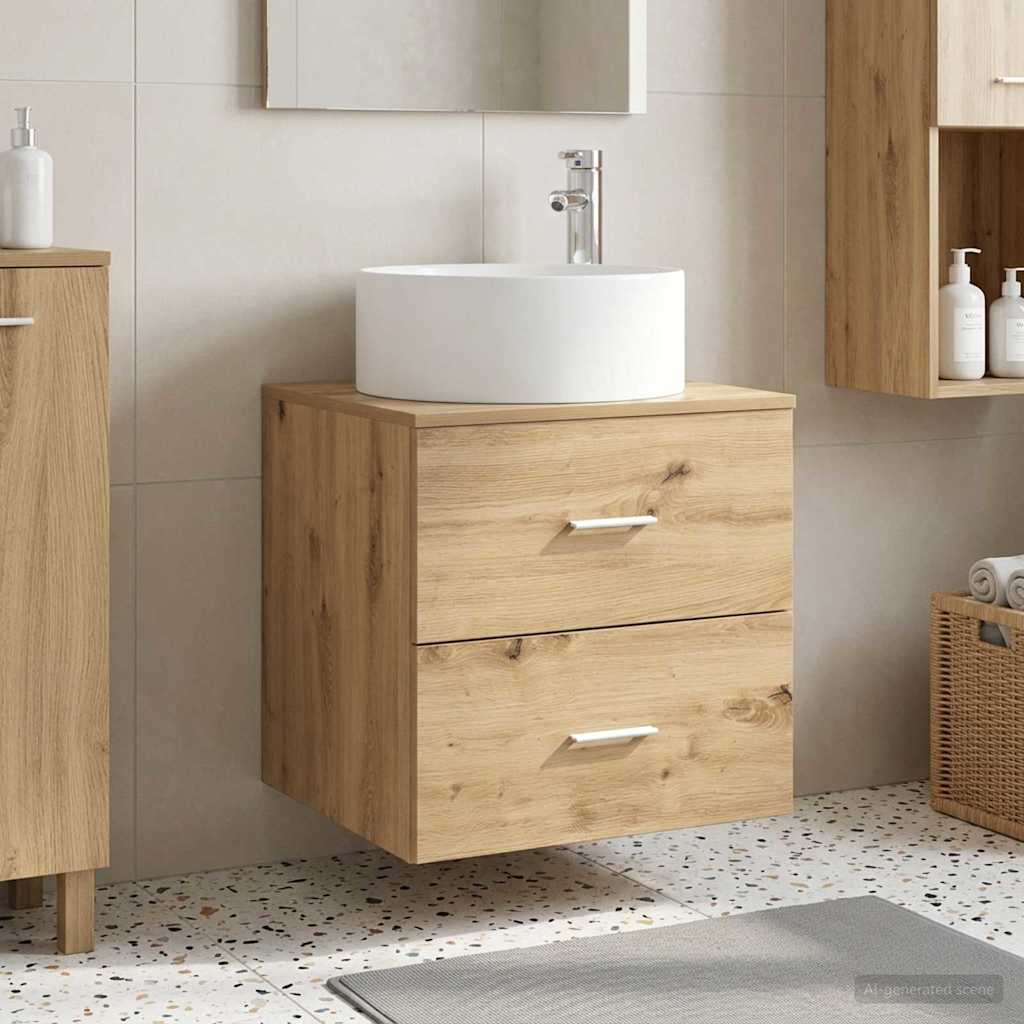 Mobile Lavabo da Parete Rovere Artigianale