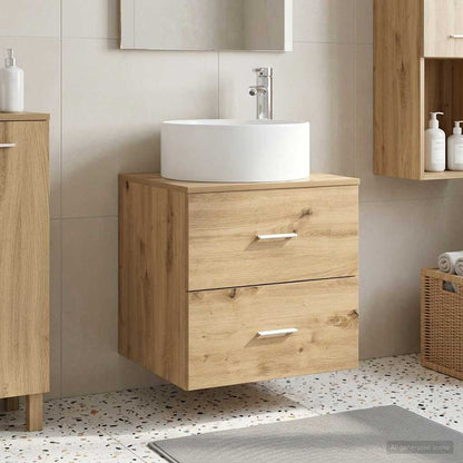 Mobile Lavabo da Parete Rovere Artigianale