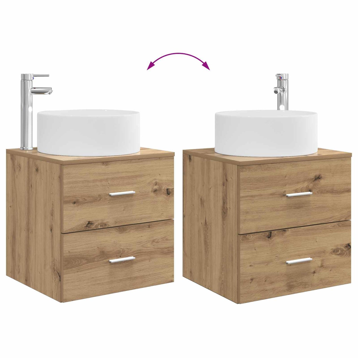 Mobile Lavabo da Parete Rovere Artigianale | homemem39
