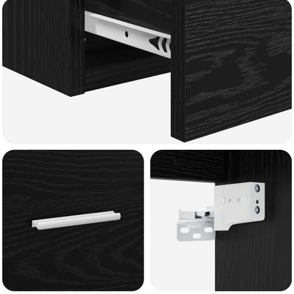 Mobile da Bagno da Muro Rovere Nero 62,5 x 44,5 x 50 cm | homemem39