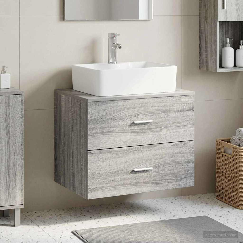 Mobile da Bagno da Muro Sonoma grigio 62,5 x 44,5 x 50 cm | homemem39