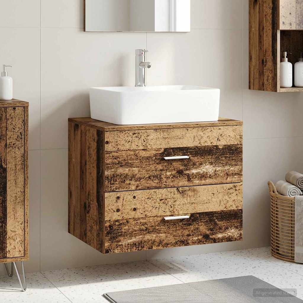 Mobile da Bagno da Muro Legno antico 62,5 x 44,5 x 50 cm | homemem39
