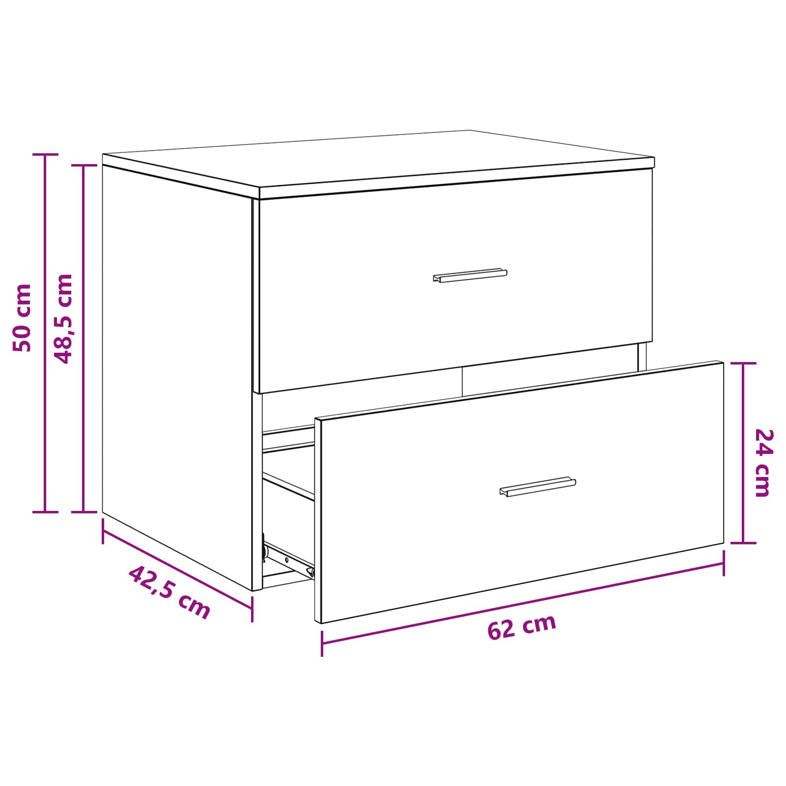 Mobile da Bagno da Muro Legno antico 62,5 x 44,5 x 50 cm | homemem39